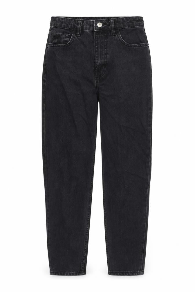 Zara Womens Grey Cotton Tapered Jeans Size 4 Regular Zip