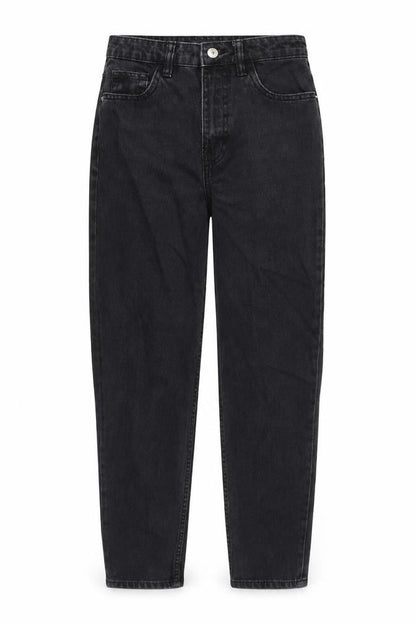 Zara Womens Grey Cotton Tapered Jeans Size 4 Regular Zip