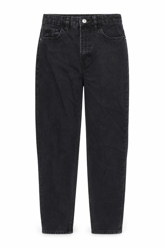 Zara Womens Grey Cotton Tapered Jeans Size 4 Regular Zip