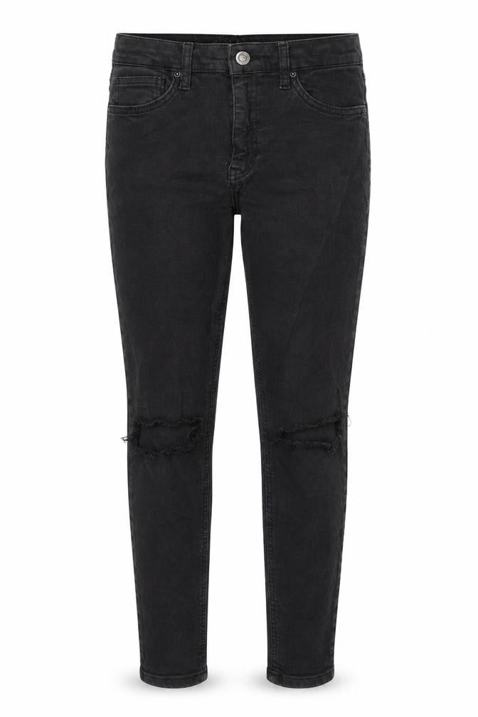 Topshop Womens Grey Cotton Skinny Jeans Size 28 in Regular Zip