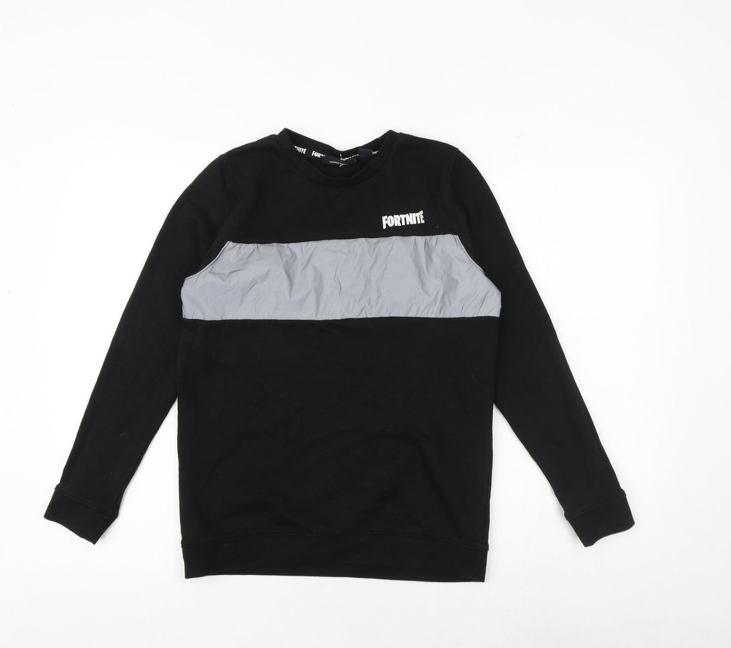 Fortnite Boys Black Cotton Pullover Sweatshirt Size L Pullover