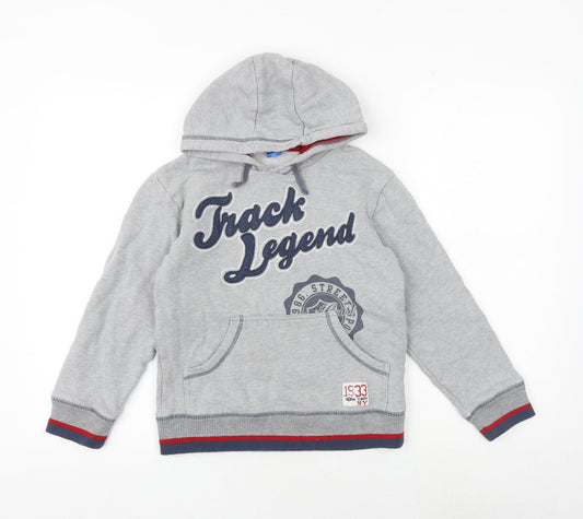 adams boys Boys Grey Cotton Pullover Hoodie Size 10 Years Pullover - Track Legend