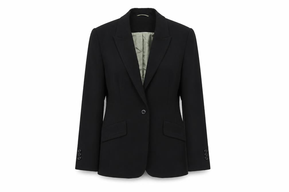 NEXT Womens Black Polyester Jacket Suit Jacket Size 12 Button