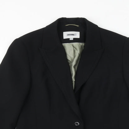 Next Womens Black Polyester Jacket Suit Jacket Size 12 Button