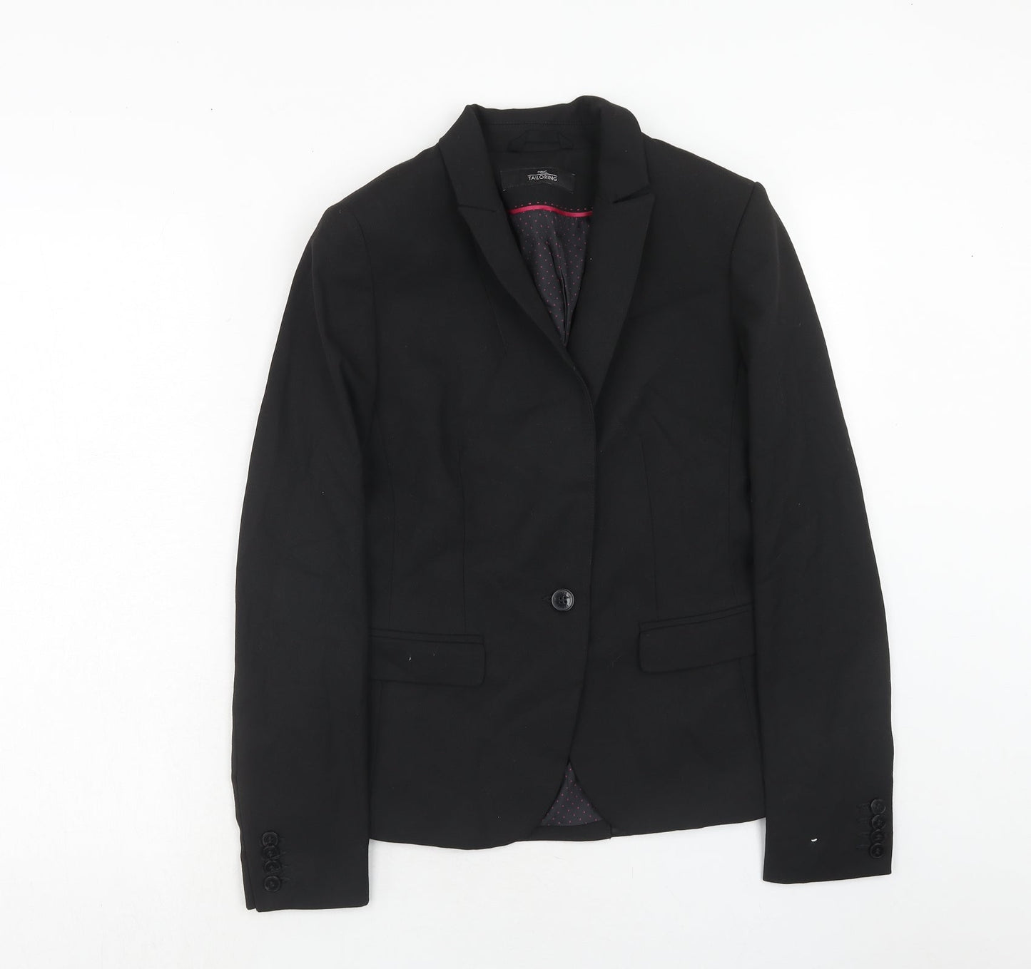NEXT Womens Black Polyester Jacket Blazer Size 8