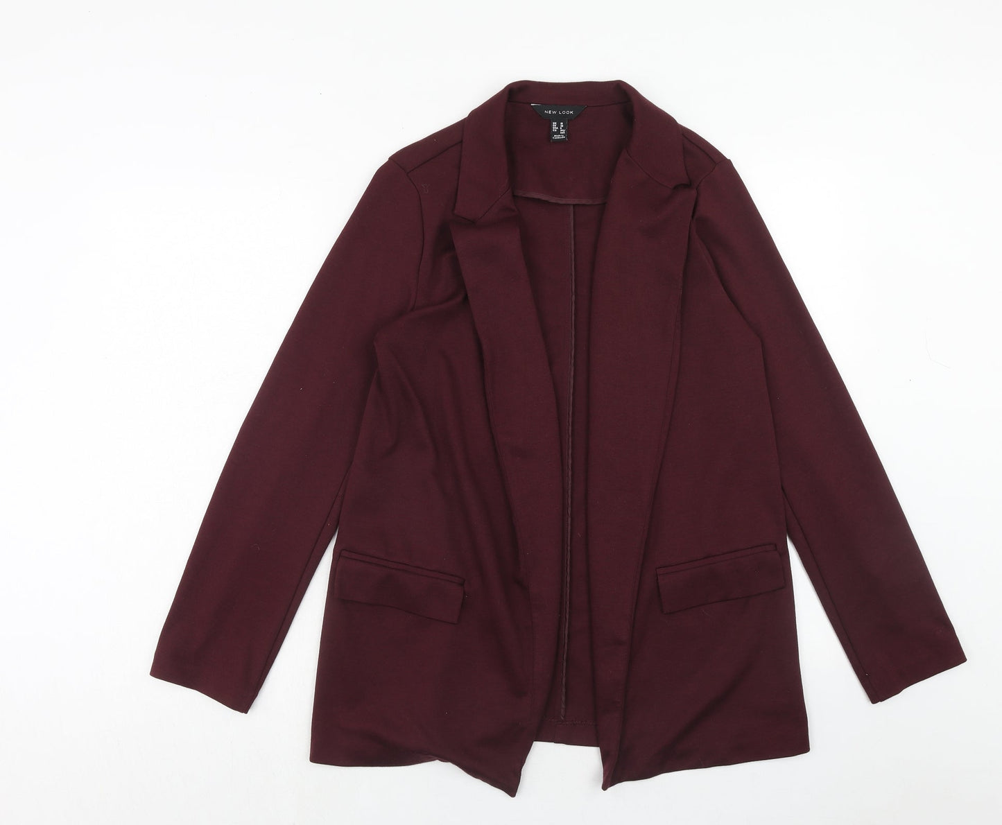 New Look Womens Red Kimono Jacket Size 10 Snap