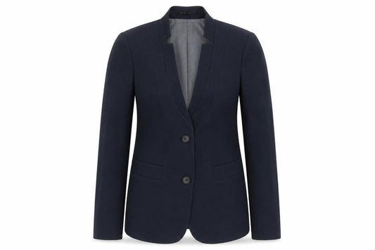 Icona Womens Blue Polyester Jacket Suit Jacket Size 6