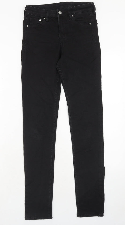 H&M Womens Black Cotton Skinny Jeans Size 26 in L32 in Regular Zip