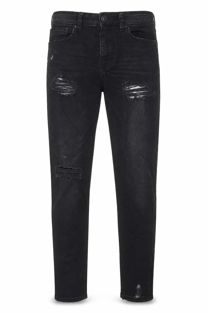 New Look Mens Black Cotton Skinny Jeans Size 30 in Regular Zip
