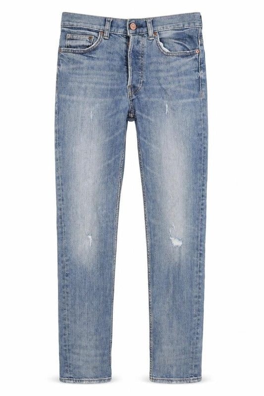 H&M Mens Blue Cotton Skinny Jeans Size 28 in Slim Button