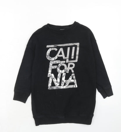 Next Girls Black Cotton Pullover Sweatshirt Size 10 Years Pullover - California