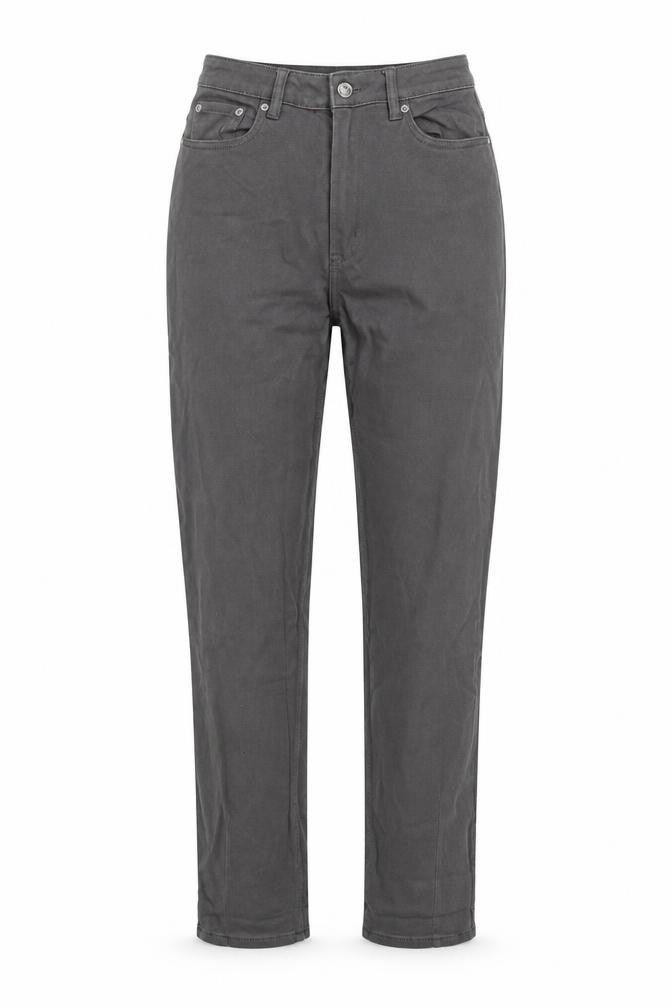 H&M Womens Grey Cotton Tapered Jeans Size 8 L29 in Regular Button
