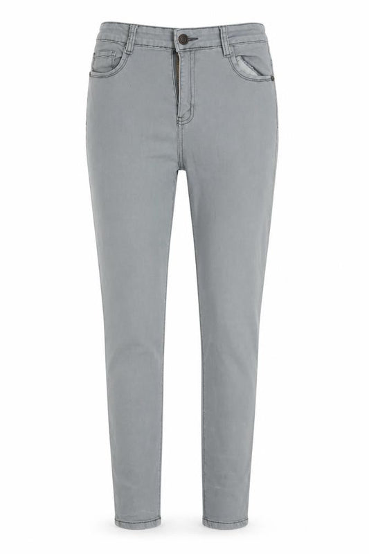 Momokrom Womens Grey Cotton Skinny Jeans Size 10 L25 in Regular Button