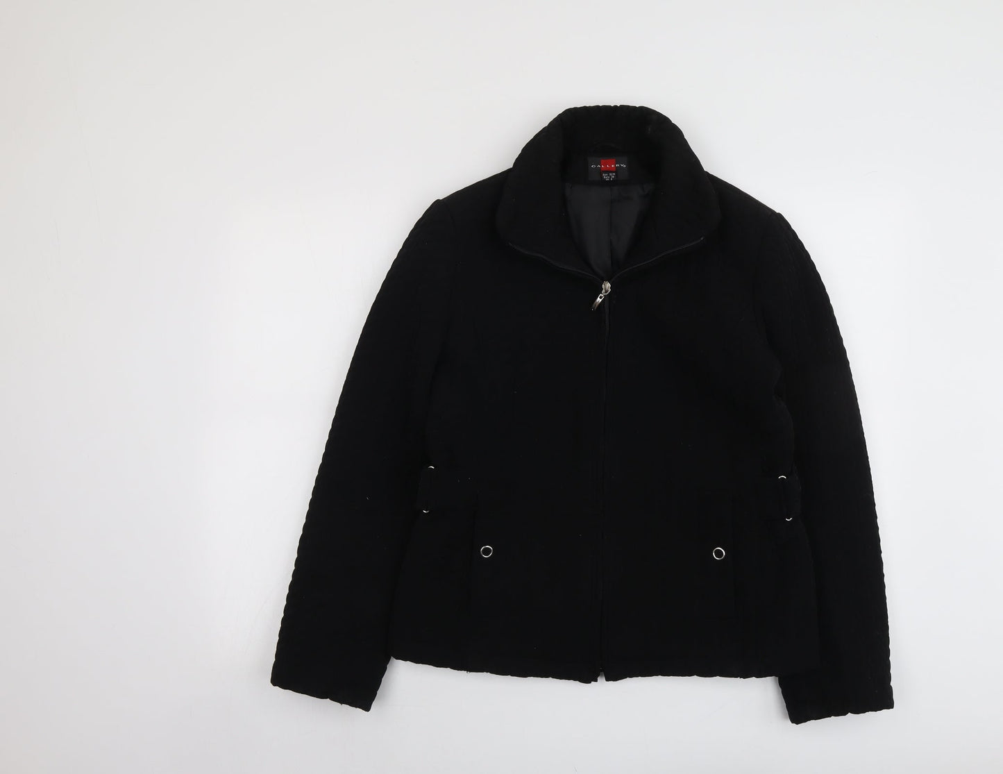 Gallery Womens Black Jacket Size 12 Zip