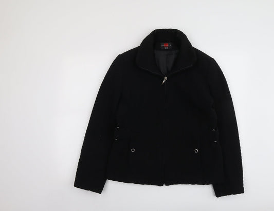 Gallery Womens Black Jacket Size 12 Zip