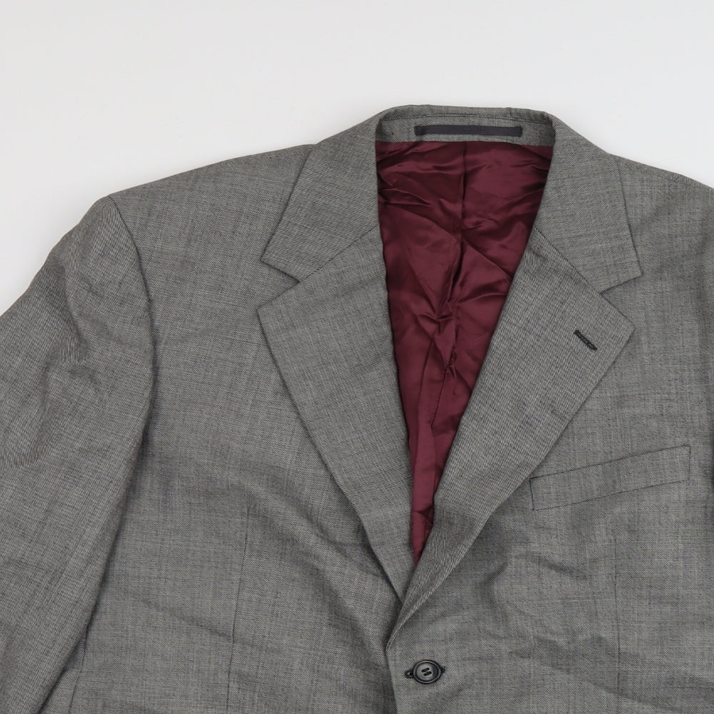Brook Taverner Mens Grey Wool Jacket Suit Jacket Size 44 Regular