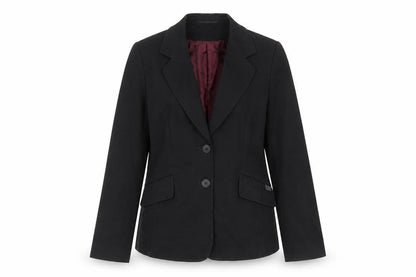 Evolution Womens Black Polyester Jacket Suit Jacket Size 10