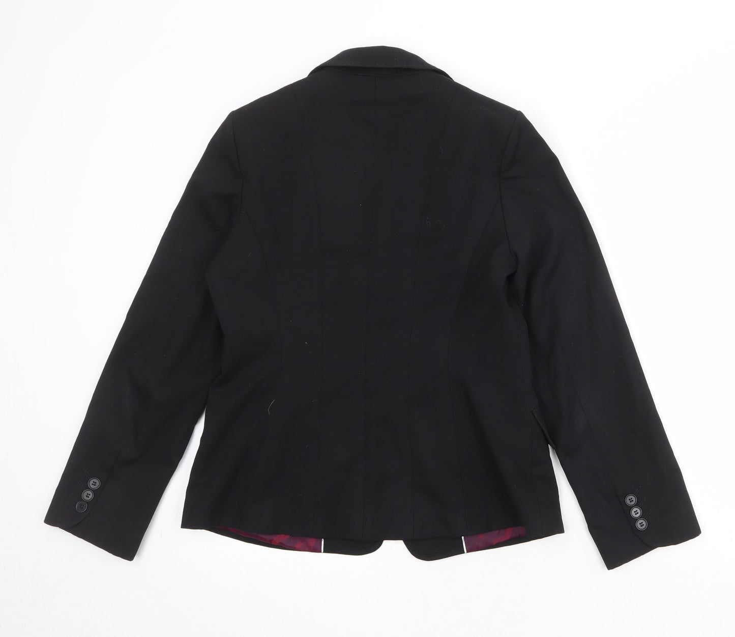 Evolution Womens Black Polyester Jacket Suit Jacket Size 10