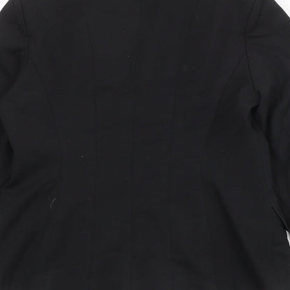 Evolution Womens Black Polyester Jacket Suit Jacket Size 10