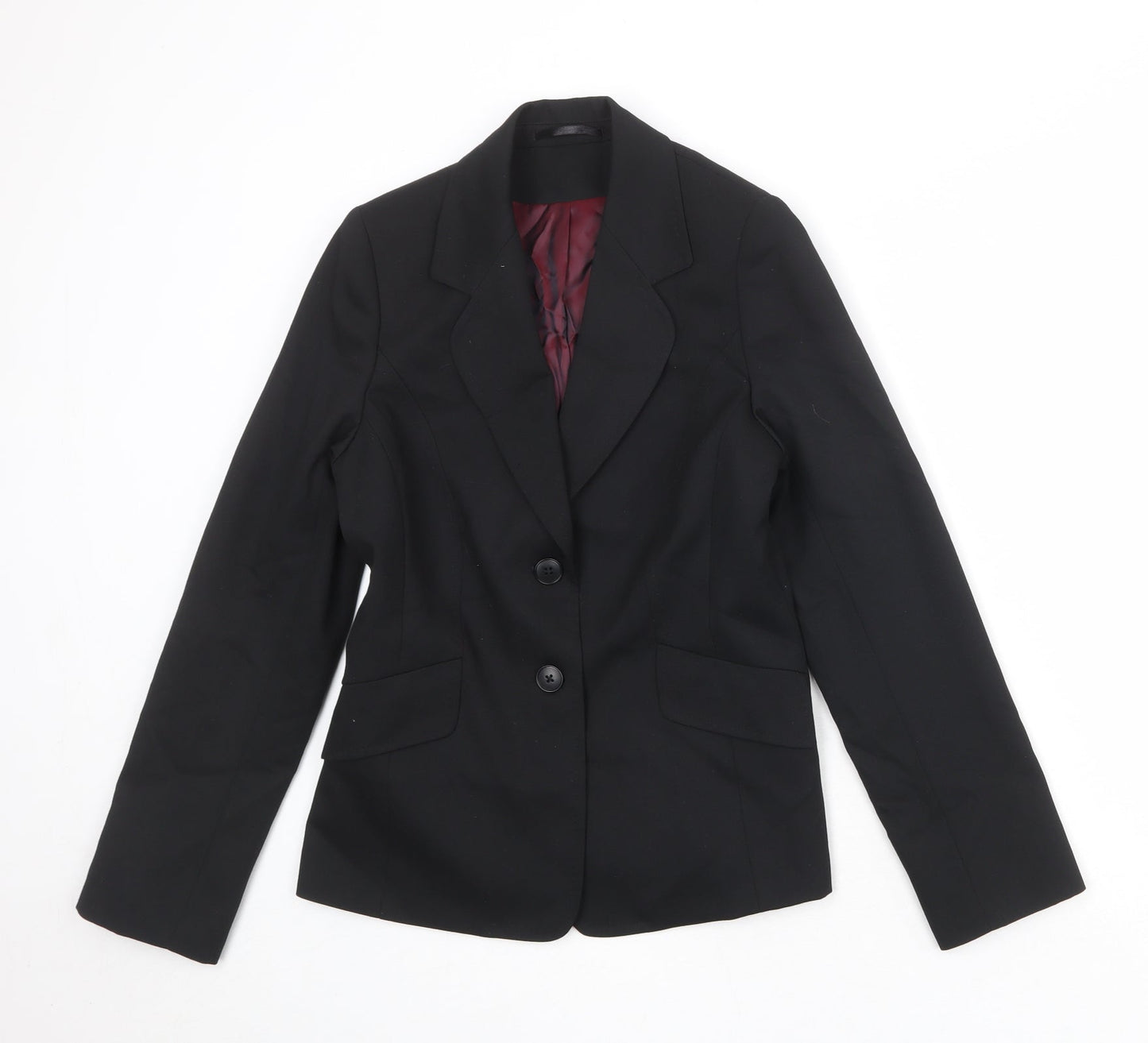 Evolution Womens Black Polyester Jacket Suit Jacket Size 10