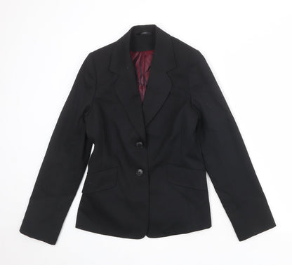 Evolution Womens Black Polyester Jacket Suit Jacket Size 10