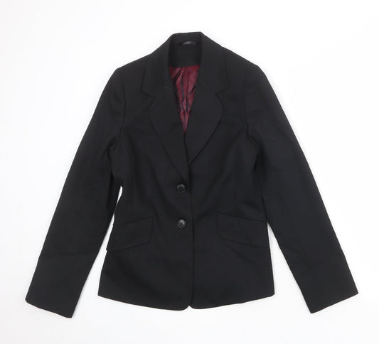 Evolution Womens Black Polyester Jacket Suit Jacket Size 10