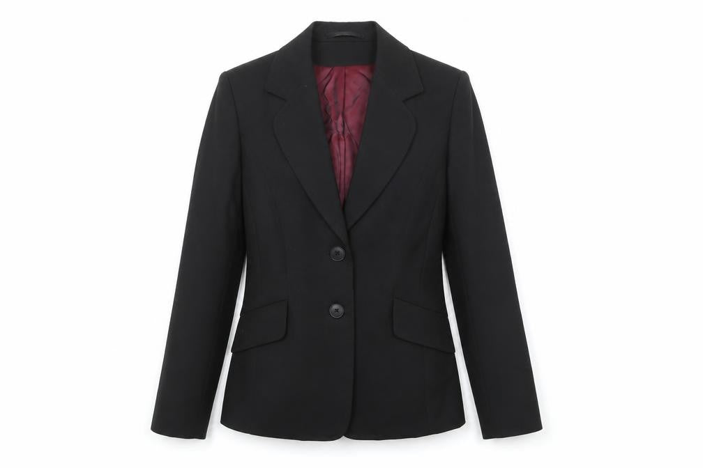 Evolution Womens Black Polyester Jacket Suit Jacket Size 10