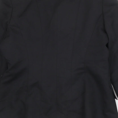 Evolution Womens Black Polyester Jacket Suit Jacket Size 10