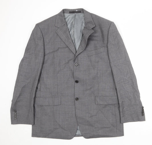 Marks and Spencer Mens Grey Wool Jacket Suit Jacket Size 42 Regular