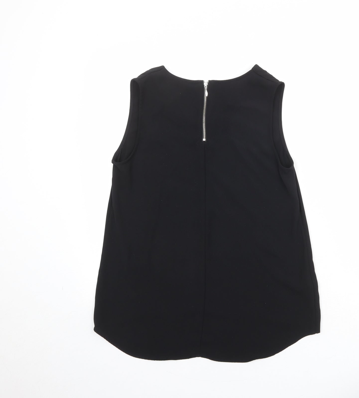 NEXT Womens Black Polyester Basic Blouse Size 10 V-Neck - Embellished