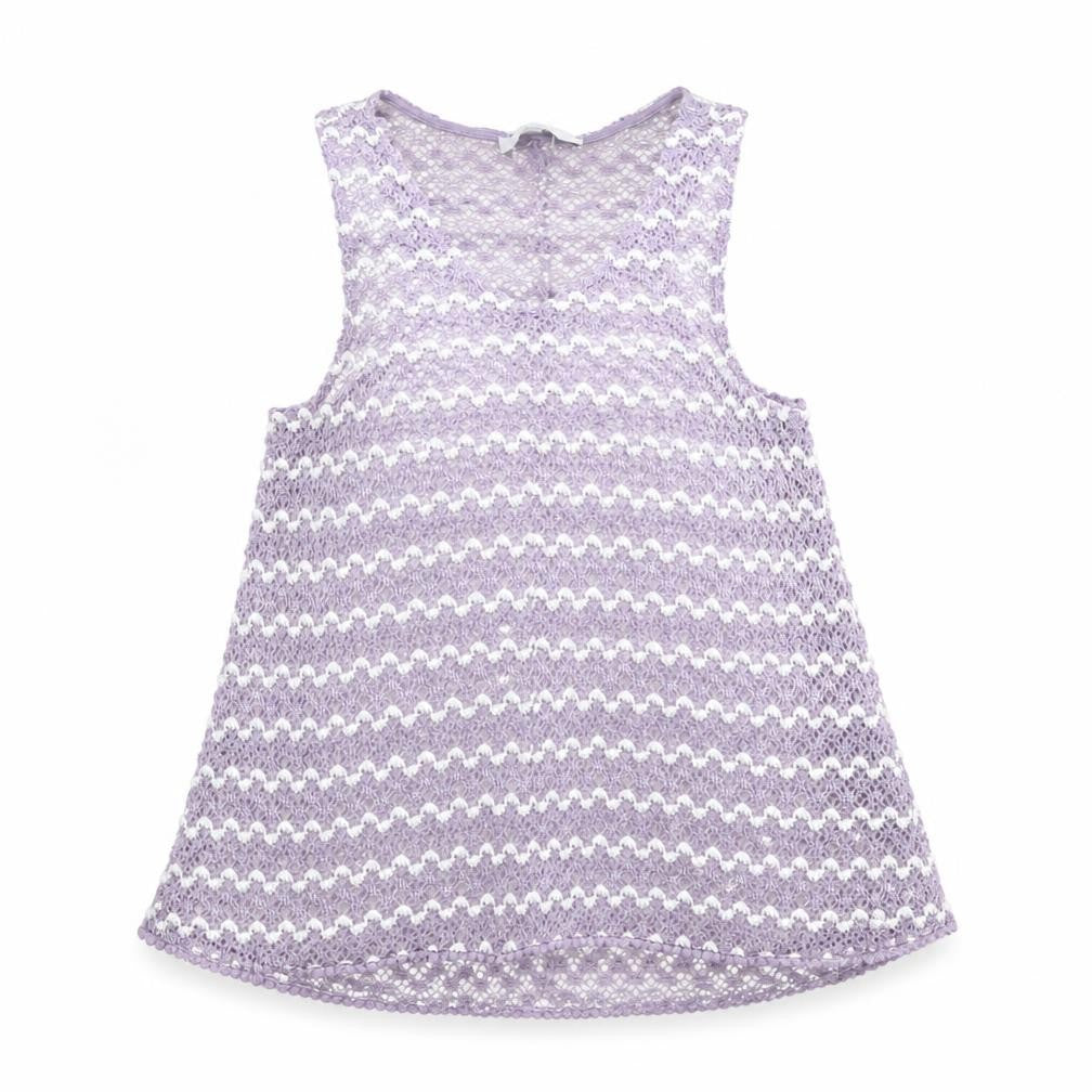 NEXT Womens Purple Geometric Polyester Basic Tank Size 8 Scoop Neck