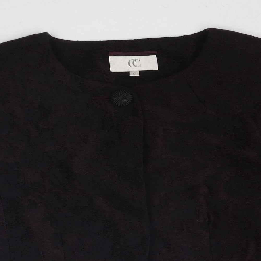 CC Womens Purple Jacket Size 12 Button