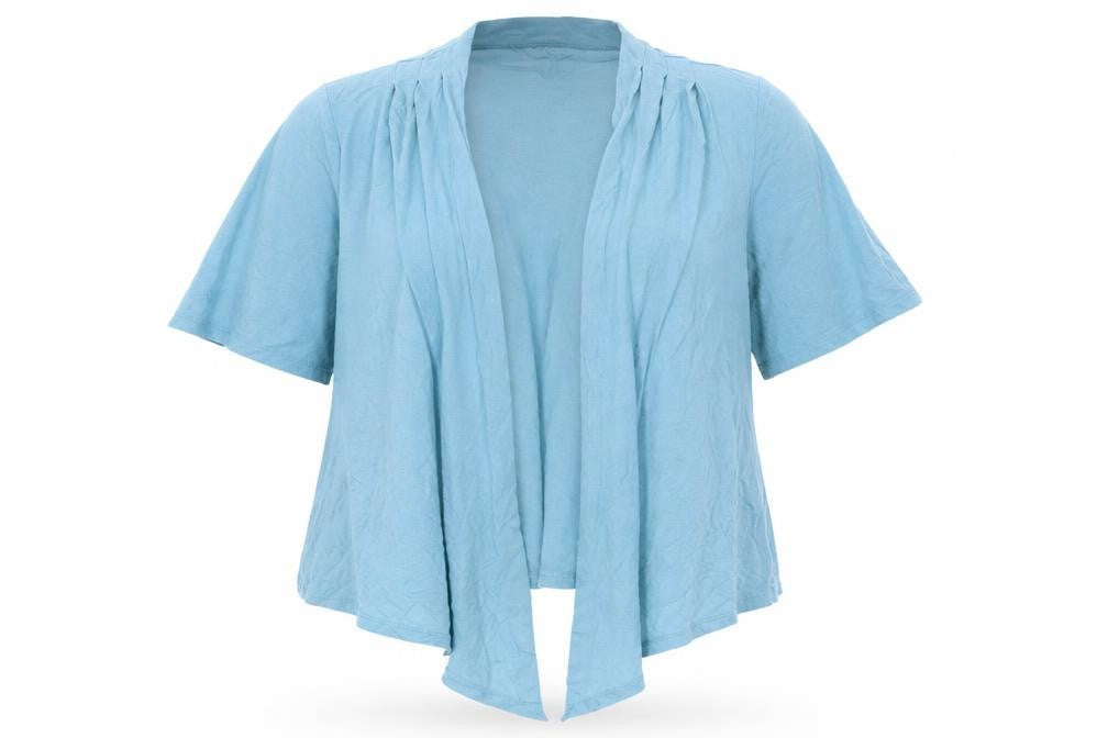 EWM Womens Blue Viscose Kimono Blouse Size 22 V-Neck