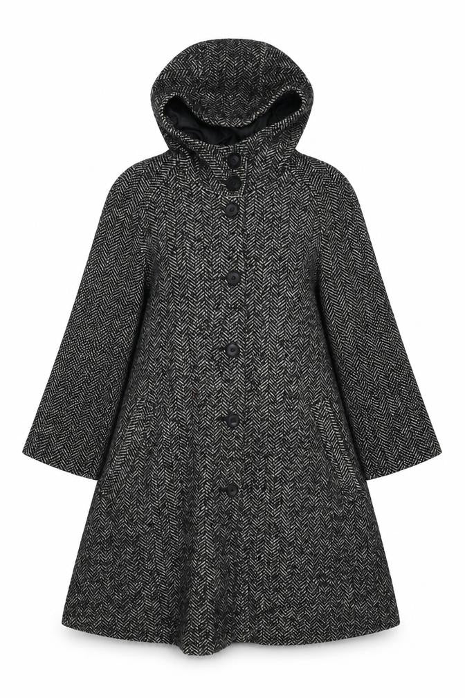 H&M Womens Black Geometric Jacket Size 6 Button