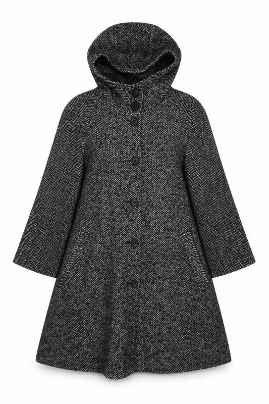 H&M Womens Black Geometric Jacket Size 6 Button