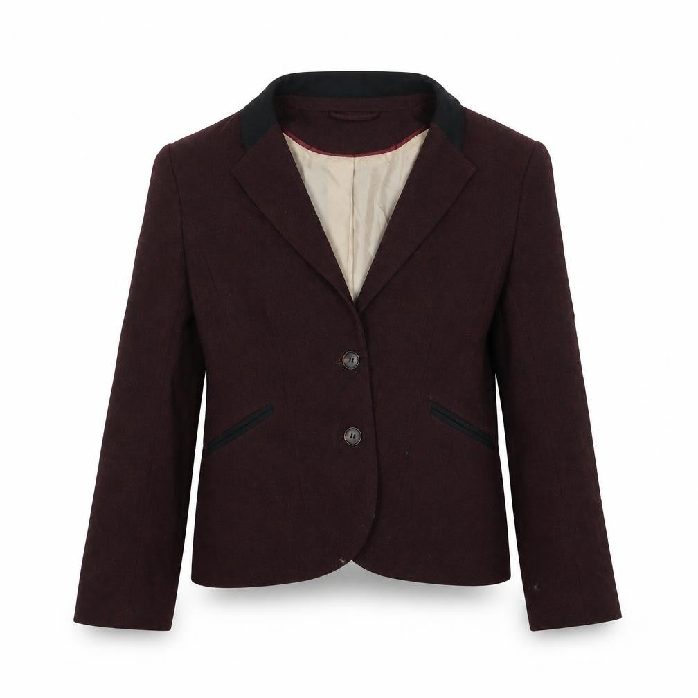 H&M Womens Red Polyester Jacket Blazer Size 6