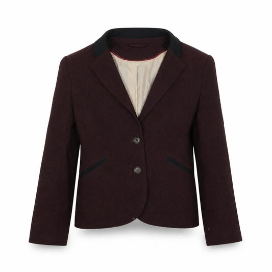 H&M Womens Red Polyester Jacket Blazer Size 6