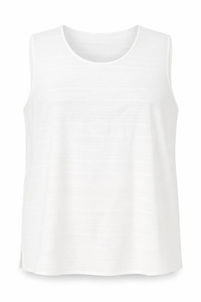 Frankenwälder Womens White Polyester Basic Tank Size 18 Round Neck