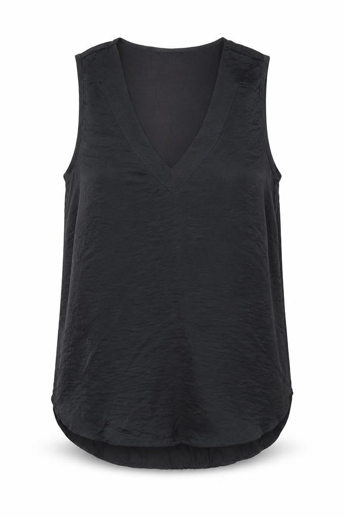 H&M Womens Grey Polyester Basic Tank Size 8 V-Neck