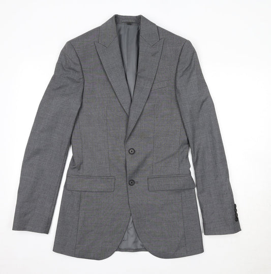Marks and Spencer Mens Grey Polyester Jacket Suit Jacket Size 34 Regular