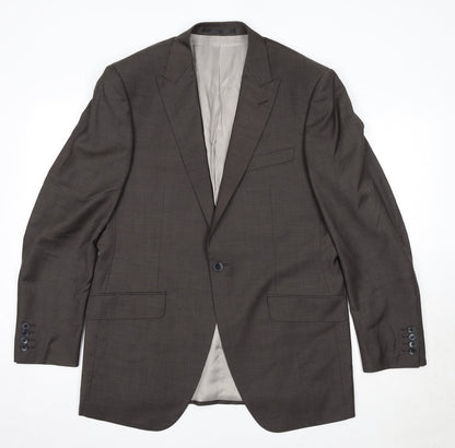Additional front view of Autograph men’s brown wool jacket suit jacket, size 40, regular