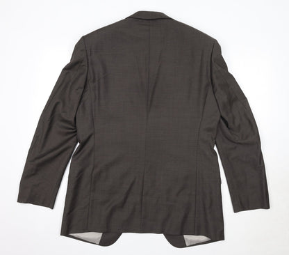 Back view of Autograph men’s brown wool jacket suit jacket, size 40, regular