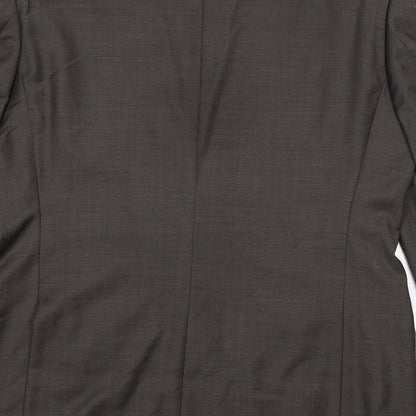 Brand and care label for Autograph men’s brown wool jacket suit jacket, size 40, regular