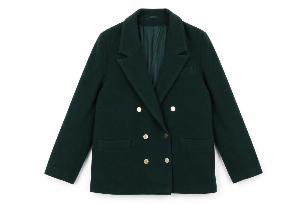 Classics Woman Womens Green Jacket Size 14 Button