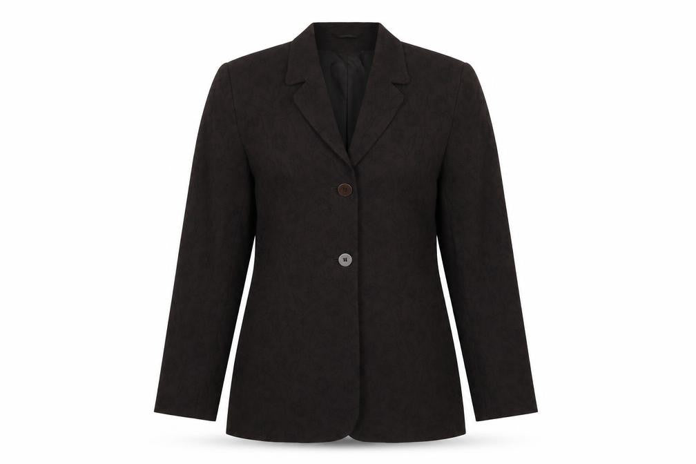 Precis Petite Womens Brown Floral Acetate Jacket Suit Jacket Size 10