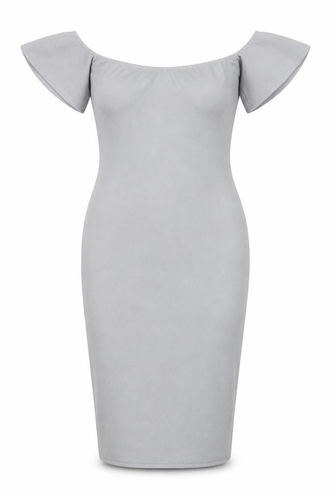 Missguided Womens Grey Polyester Bodycon Size 8 Round Neck Pullover