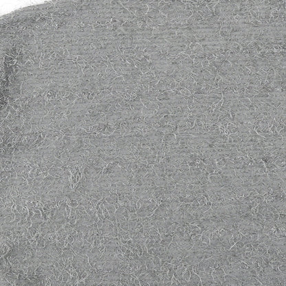 Fluid Womens Grey Round Neck Polyester Pullover Jumper Size XS