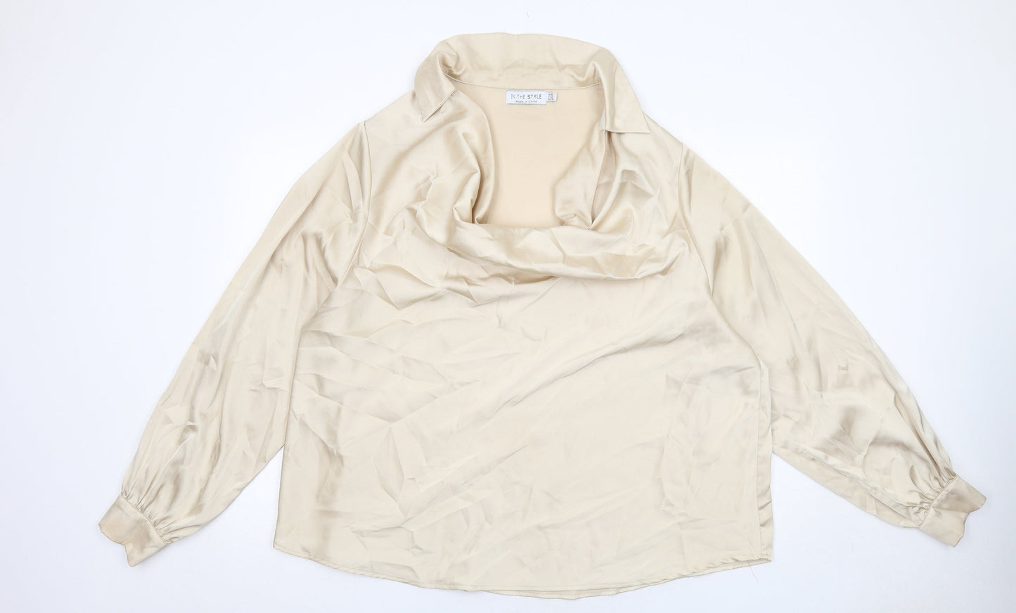 In the Style Womens Multicoloured Polyester Basic Blouse Size 20 Cowl Neck