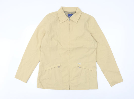 Faconnable Womens Beige Jacket Size S Zip