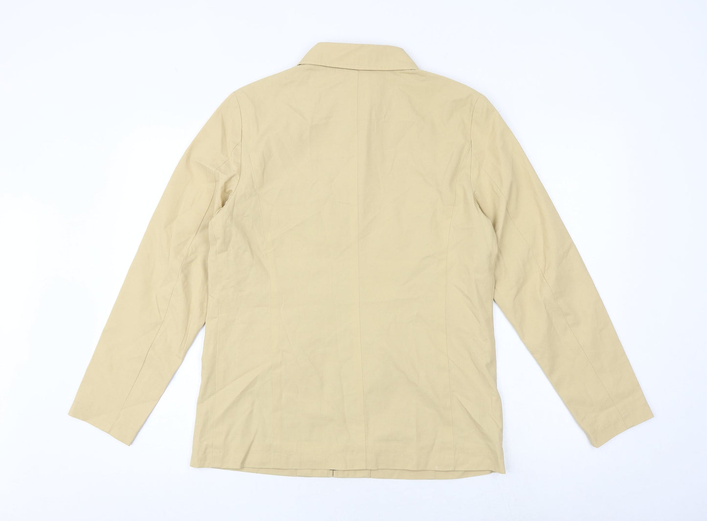 Faconnable Womens Beige Jacket Size S Zip